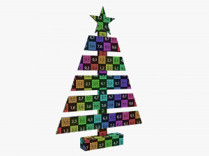 Wooden Christmas tree Modelo 3D