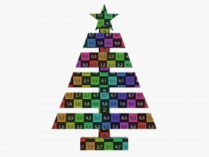 Wooden Christmas tree Modelo 3D