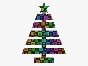 Wooden Christmas tree 3D Model