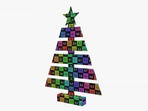 Wooden Christmas tree 3D Model