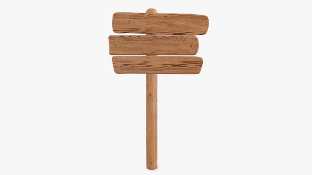 Wooden signboards Model 3D .c4d .max .obj .3ds .fbx .stl .blend 