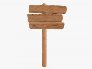 Wooden signboards Modelo 3D