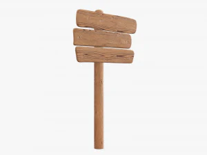 Wooden signboards 3D Model