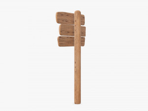 Wooden signboards Model 3D