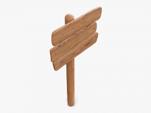 Wooden signboards Model 3D