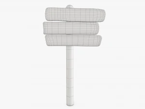 Wooden signboards 3D Model