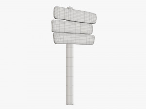 Wooden signboards Model 3D