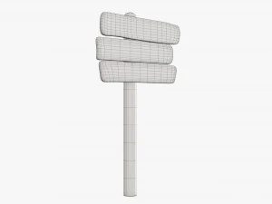 Wooden signboards 3D Model