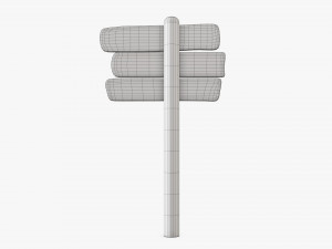 Wooden signboards Model 3D