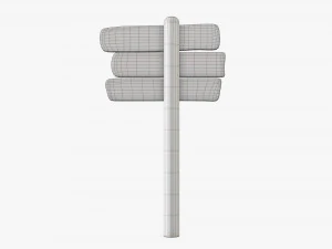 Wooden signboards 3D Model