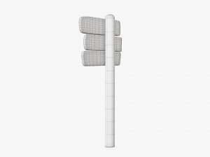 Wooden signboards Model 3D