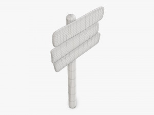 Wooden signboards Model 3D