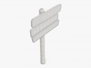 Wooden signboards 3D Model