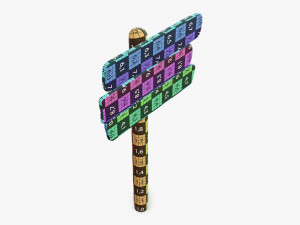Wooden signboards Model 3D