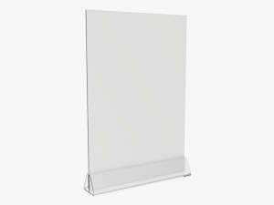 Acrylic table talker mockup 01 Modelo 3D
