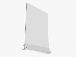 Acrylic table talker mockup 01 3D Model