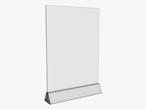 Acrylic table talker mockup 01 Modelo 3D
