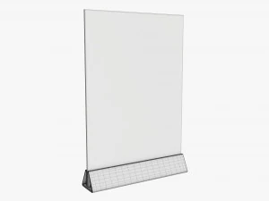 Acrylic table talker mockup 01 3D Model