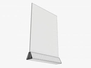 Acrylic table talker mockup 01 Modelo 3D