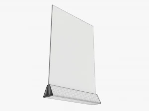 Acrylic table talker mockup 01 3D Model