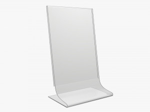Acrylic table talker mockup 02 Modelo 3D