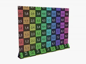 Acrylic table talker mockup 03 3D Model
