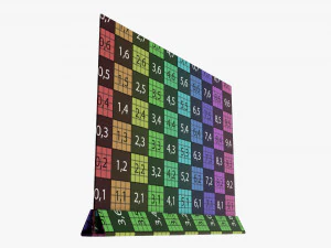 Acrylic table talker mockup 03 3D Model