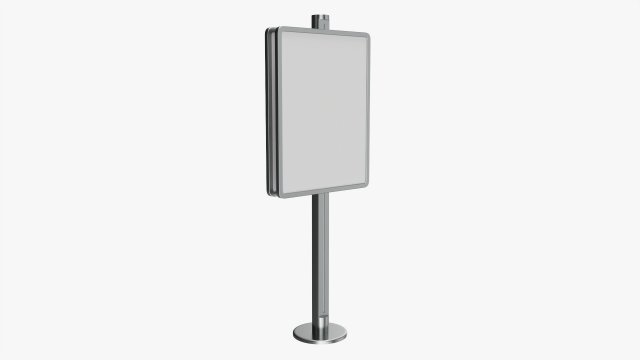 Advertising display stand mockup 01 Modelo 3D .c4d .max .obj .3ds .fbx .stl .blend 