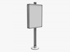 Advertising display stand mockup 01 Modelo 3D