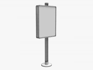 Advertising display stand mockup 01 3D Model