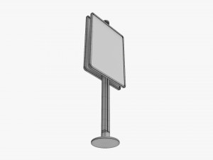 Advertising display stand mockup 01 Modelo 3D
