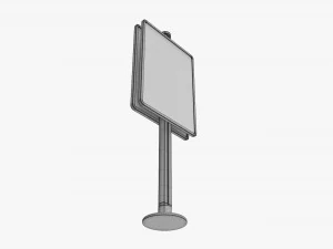 Advertising display stand mockup 01 3D Model