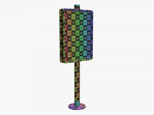 Advertising display stand mockup 01 Modelo 3D