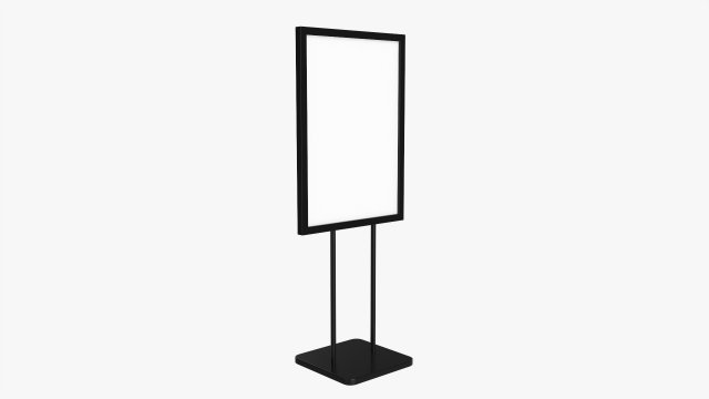 Advertising display stand mockup 02 Modelo 3D .c4d .max .obj .3ds .fbx .stl .blend 