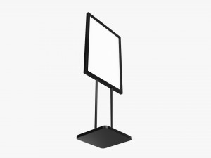 Advertising display stand mockup 02 Modelo 3D