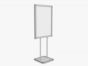 Advertising display stand mockup 02 Modelo 3D