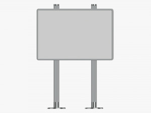 Advertising display stand mockup 04 3D Model