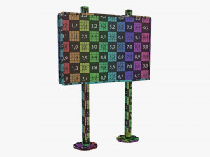 Advertising display stand mockup 04 3D Model