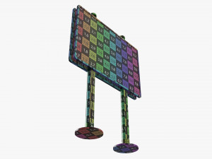 Advertising display stand mockup 04 3D Model