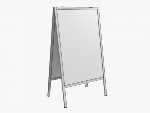 Advertising street stand mockup 01 3D Model