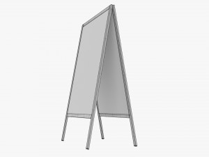 Advertising street stand mockup 01 3D Model
