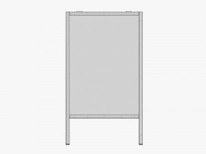 Advertising street stand mockup 01 3D Model