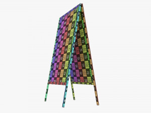 Advertising street stand mockup 01 3D Model