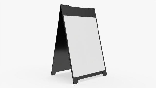 Advertising street stand mockup 02 3D Model .c4d .max .obj .3ds .fbx .stl .blend 