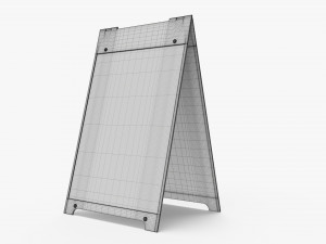 Advertising street stand mockup 02 3D Model