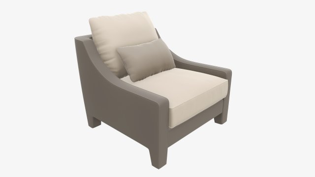 Armchair 08 Model 3D .c4d .max .obj .3ds .fbx .stl .blend 