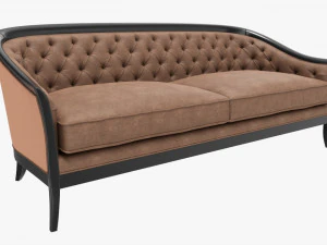 Cabriole style sofa 01 3D Model