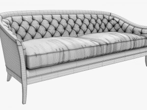 Cabriole style sofa 01 3D Model