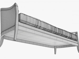 Cabriole style sofa 01 3D Model