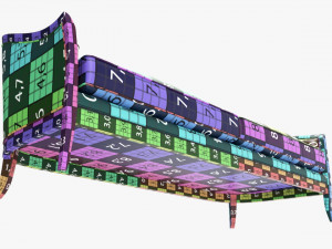 Cabriole style sofa 01 Modelo 3D
